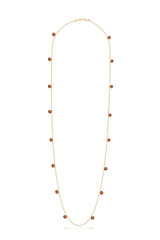 Yellow gold necklace with red garnet