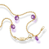 Yellow gold bracelet with ametista dark