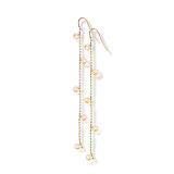 Yellow gold earrings with light citrine