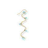 Yellow gold earrings with sky topaz