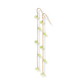 Yellow gold earrings with peridot