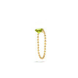 Yellow gold ring with peridot