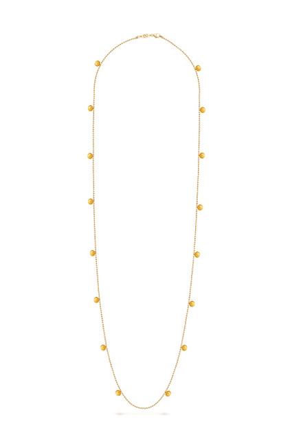 Yellow gold necklace with madeira citrine