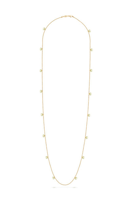 Yellow gold necklace with peridot