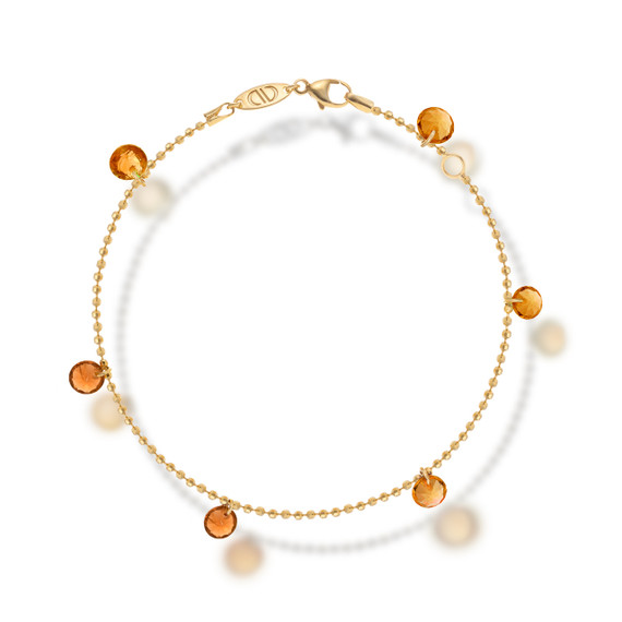 Yellow gold bracelet with madeira citrine