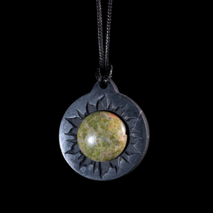 Shungite Pendant Sun Unakite