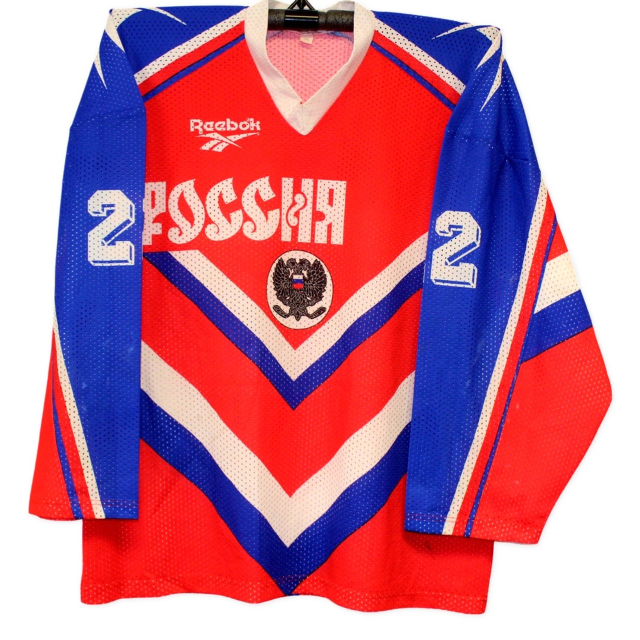 Russian National Team WORN Vintage Pro Hockey Jersey BUTSAEV #22
