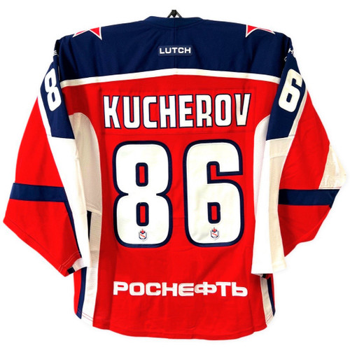 Russian National Team WORN Vintage Pro Hockey Jersey #20 - Lutch USA