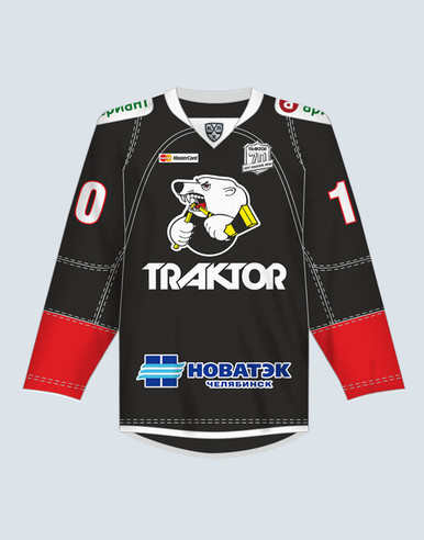 Aliexpress Traktor Chelyabinsk KHL Russian Jersey Hockey Black T-Shirt New Russia Brand O-Neck Men Clothing