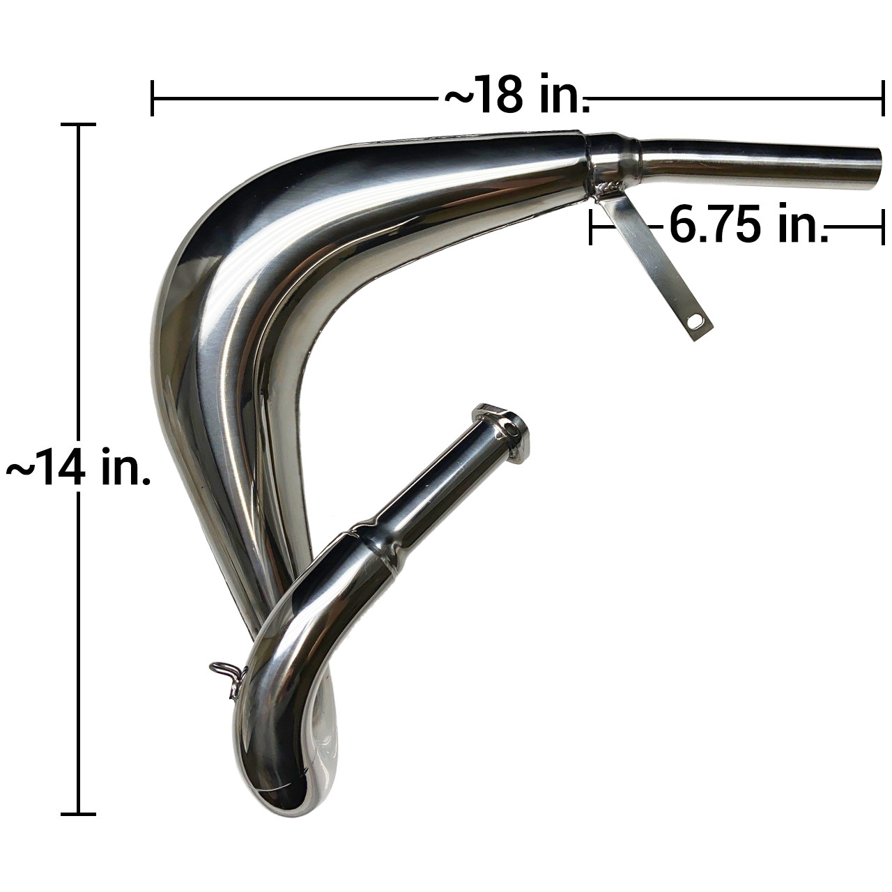 Zeda ZDX65 Stainless Steel Performance Exhaust Pipe