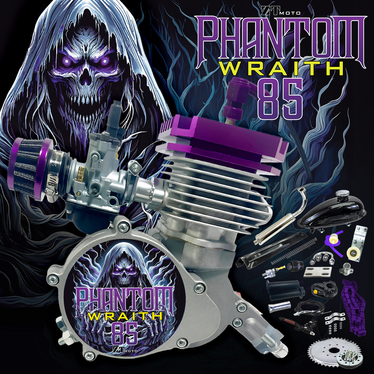 ZTMOTO Phantom 85 Wraith Bike Engine Kit | Bicycle-Engines