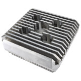 High Performance Silver CNC Aluminum Cylinder Head For 60cc / 80cc Motorized Bike Engine