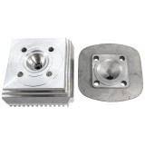 High Performance Silver CNC Aluminum Cylinder Head For 60cc / 80cc Motorized Bike Engine
