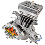 High Performance Silver CNC Aluminum Cylinder Head For 60cc / 80cc Motorized Bike Engine