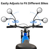 Left and Right Bicycle Mirror Set and Safety Kit