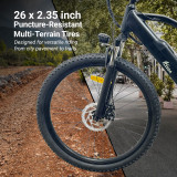 Zeda Bridger Electric Hybrid Bike - 350 Watt 48 Volt eBike - 26 Inch Wheels