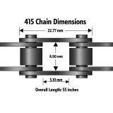 415 Heavy Duty Bicycle Engine Chain - Purple