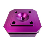 purple anodized super cooling head, bottom side