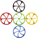 black, red, green, yellow, blue mag wheel set