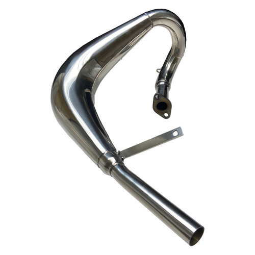 Zeda ZDX65 Performance Exhaust Pipe Stainless Steel Muffler (MZ65 Replica)  For 2 Stroke Motorized Bicycle Engines