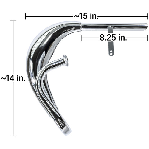 Zeda 88 Performance Exhaust Pipe Chrome Muffler (MZ65 Replica) For 2