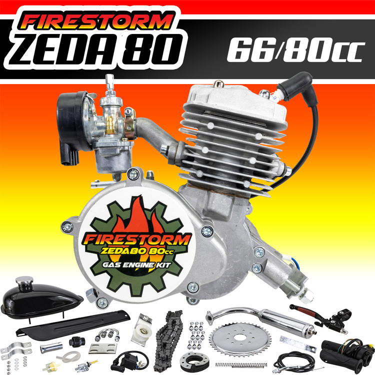 Zeda 80 Firestorm 2-Stroke Motorized Bicycle Engine Kit