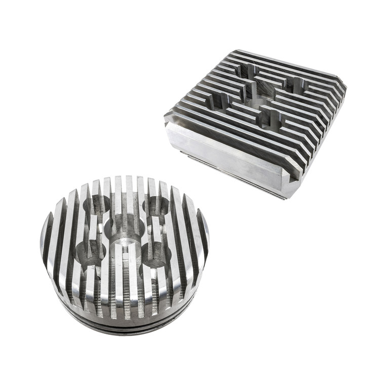 High Performance Silver CNC Aluminum Cylinder Head For 60cc / 80cc Motorized Bike Engine