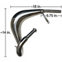 Zeda ZDX65 Performance Exhaust Pipe Stainless Steel Muffler (MZ65 Replica) For 2 Stroke Motorized Bicycle Engines