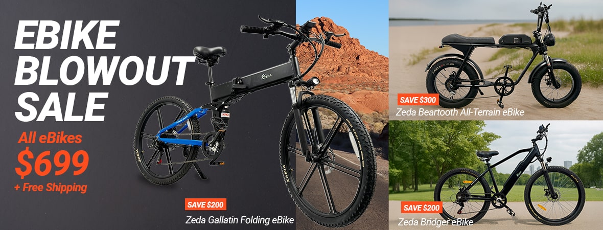 eBike Blowout Sale - Save up to $300 + FREE SHIPPING!