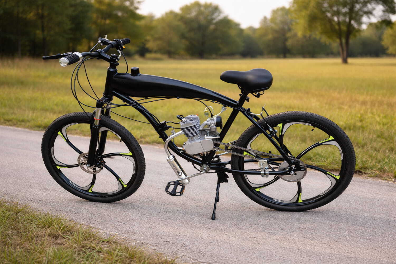 Silver Slant build on Screaming Demon bike