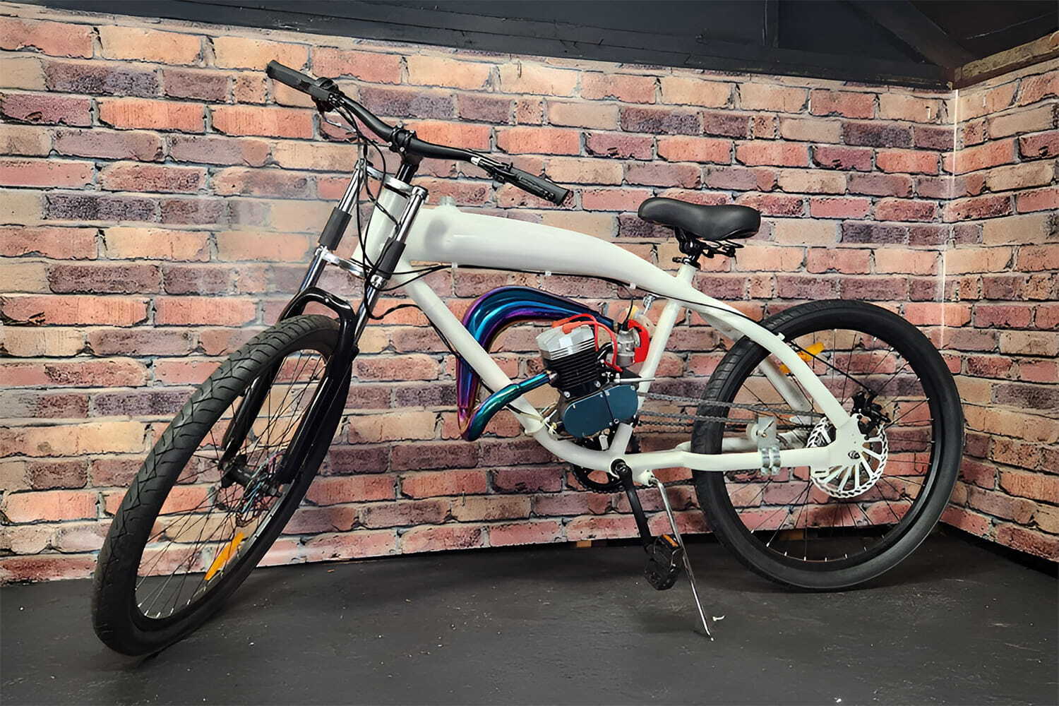 Motorized bicycle engine kit components