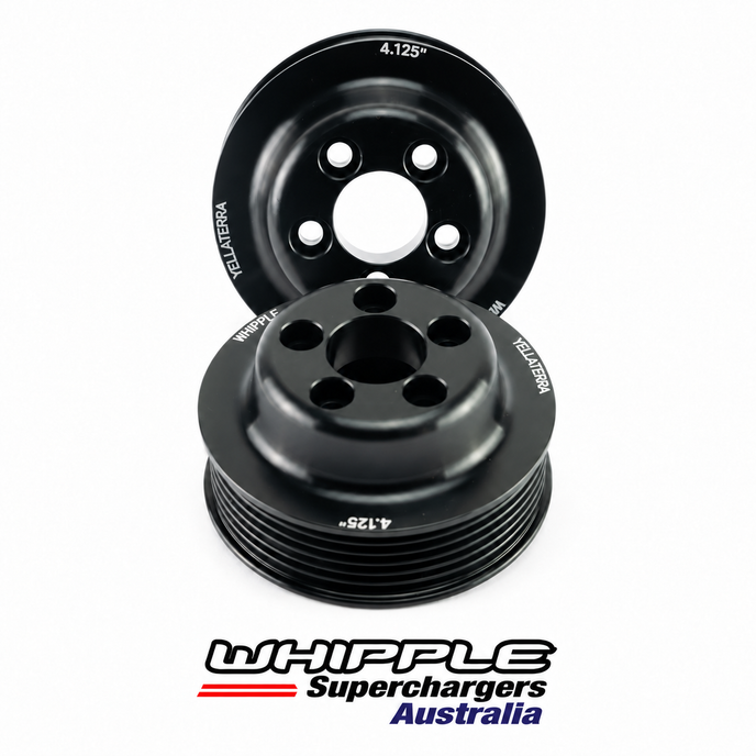 Whipple Pulley 4.125" 10Rib 5Bolt Black
