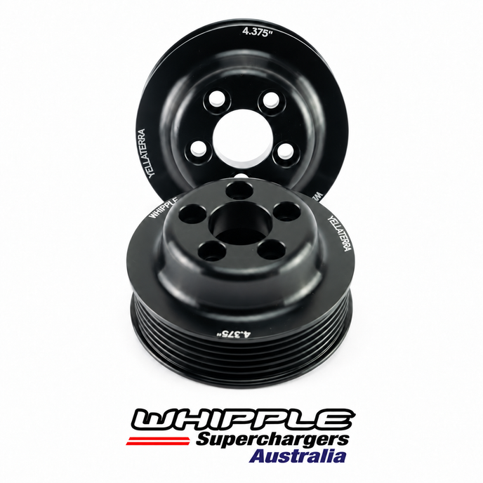 Whipple Pulley 4.375" 10Rib 5Bolt Black