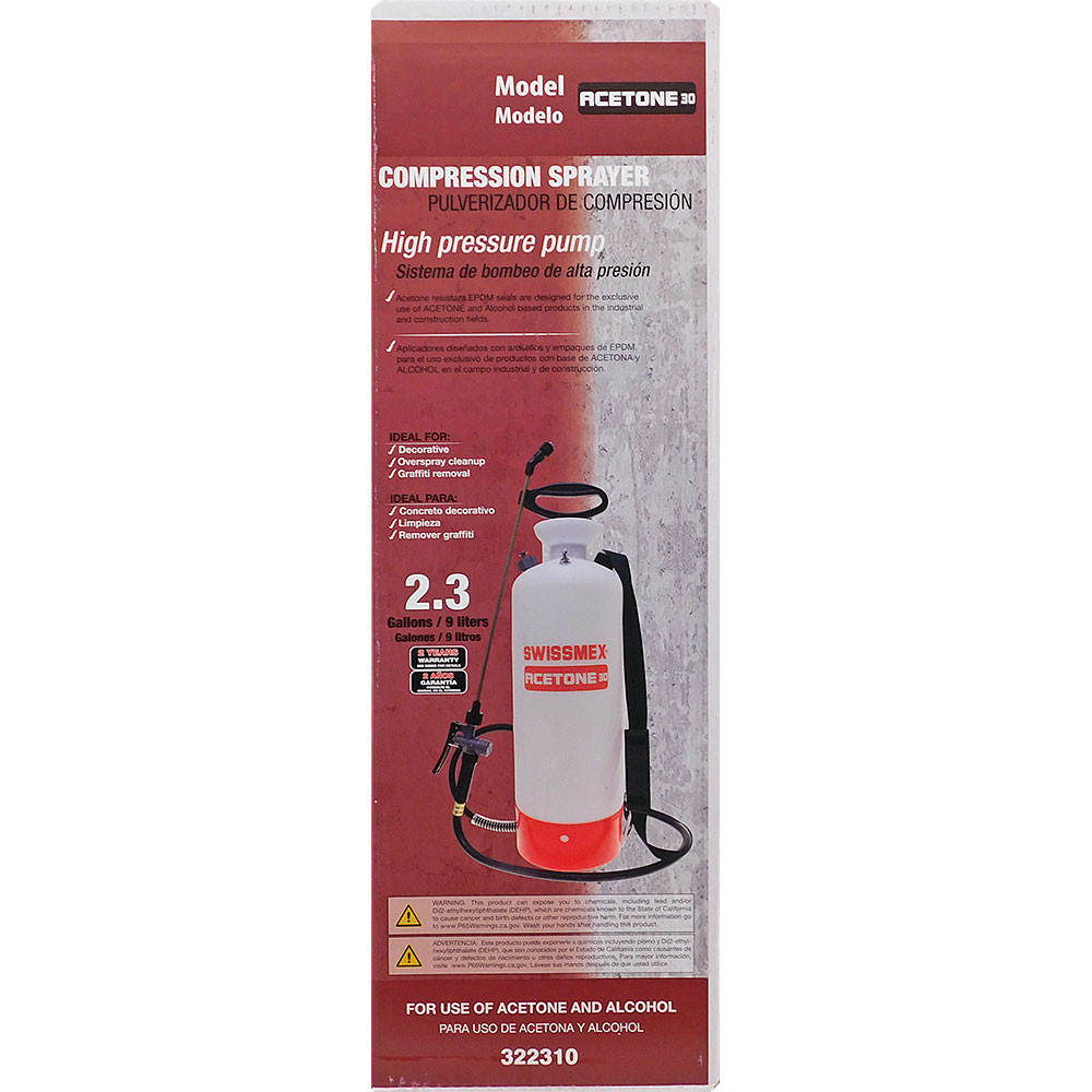 Swissmex Acetone Sprayers | Best Acetone Dye Pump Sprayer