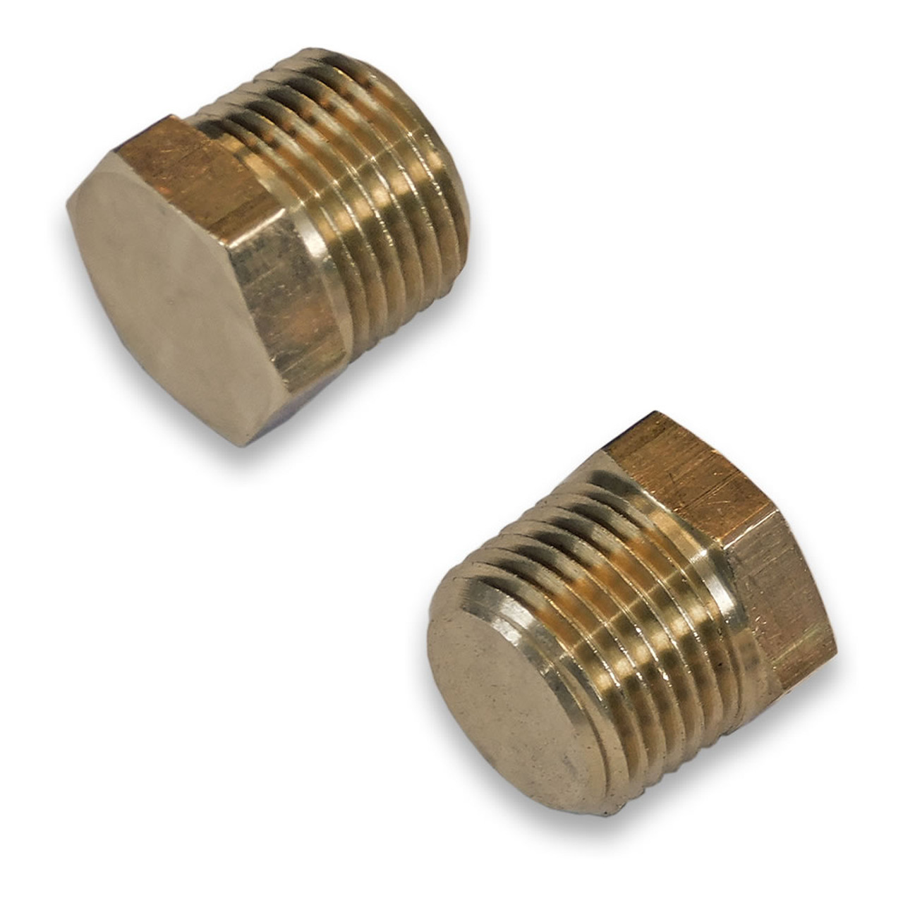 Solid Brass Hex Head Pipe Plugs - Pipe Thread