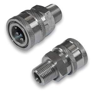 1/4" Stainless Coupler - Male Thread