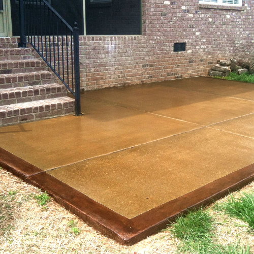 stained concrete patio colors