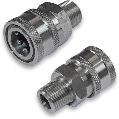 3/8" Stainless Coupler - Male Thread