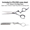 Olivia Garden PrecisionCut 5.75'' Shears and The Edge Razor Set