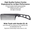 Olivia Garden Carbonlite  Wide Tooth  Detangling Comb with Handle 