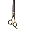 Black Ice Stylish Off Set Grip Black & Gold Texturizer 16 Teeth