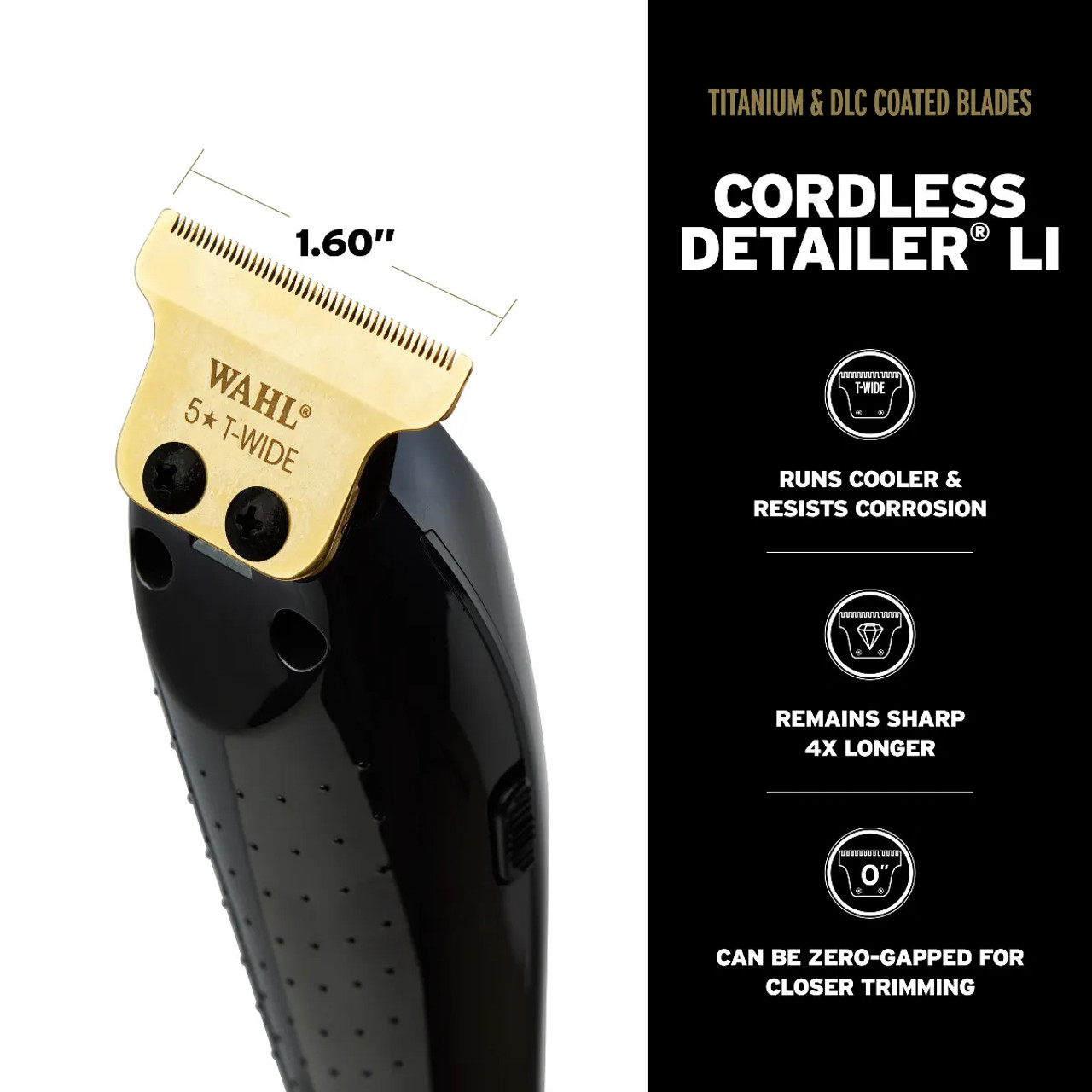 Wahl 5-Star Black/Gold Cordless Barber Combo – Cordless Magic Clip &  Cordless Detailer