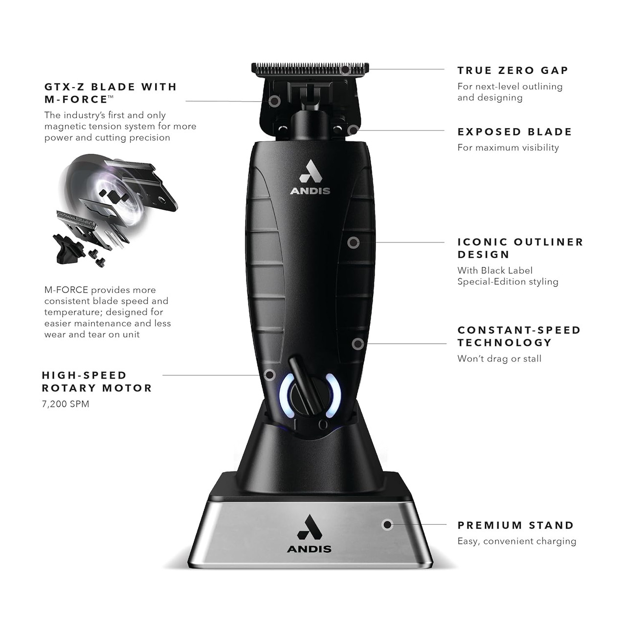 【新品・未開封】andis GTX-EXO Cordless Trimmer Andis GTX-EXO M-Force Cordless Trimmer Black Label Edition