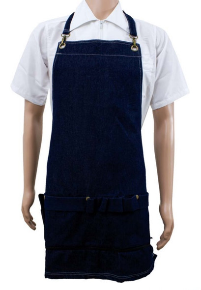 Vincent Black Denim Apron One Size