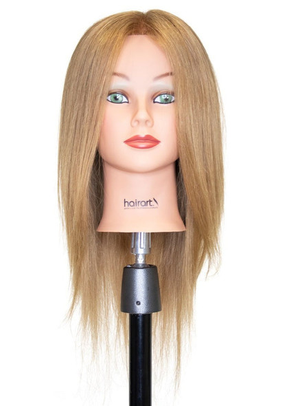HairArt Mannequin "Chantal" - 100% European Hair -Light Brown 
