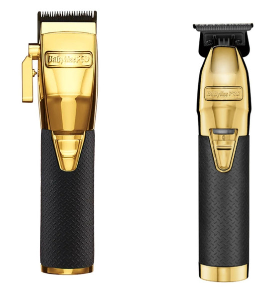 BaByliss Pro GOLDFX BOOST+ Metal Lithium Clipper & Skeleton Duo