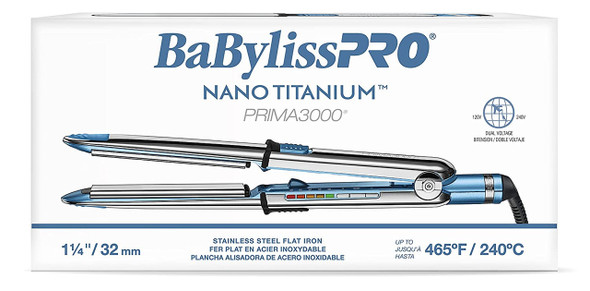 BaBylissPRO Nano Titanium Prima3000 Flat Iron 1-1/4"