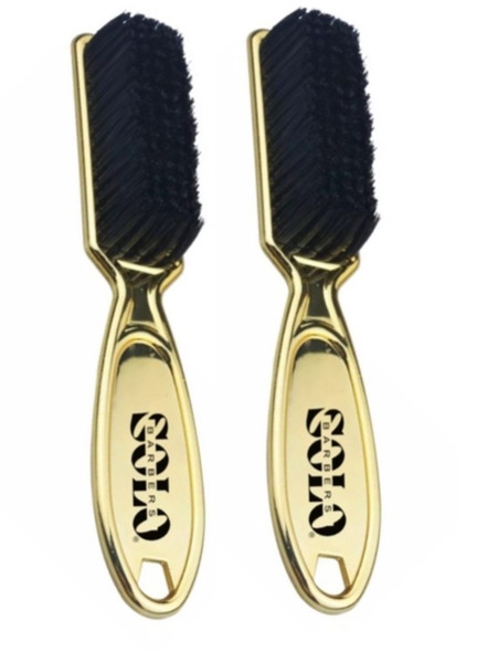  Solo Barbers Fade Cleaning Brush 2 Pack Gold Color 