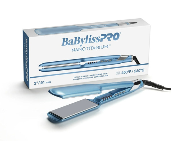 BaBylissPRO Nano Titanium Ultra-Sleek 2" Straightening Iron BNT134T