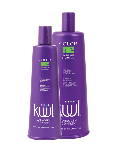 Kuul Matizant Shampoo for blonde, silver or highlighted hair
Kuul Color Me Matizante Shampoo 10.1 oz 